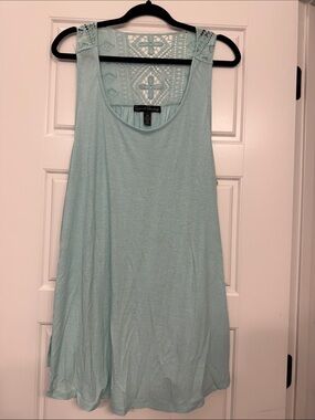 French Laundry Light Mint Crochet-Back Tank